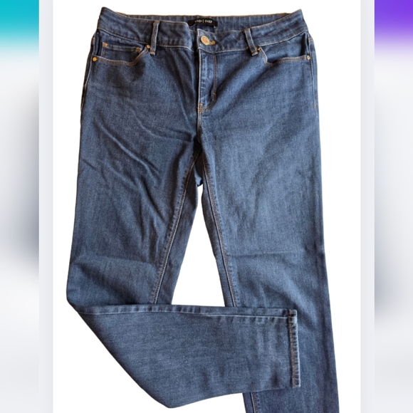 White House Black Market Denim - WHBM Sz 4 Skimmer Skinny Jeans Blue Stretch Casual Designer Bx-3157
